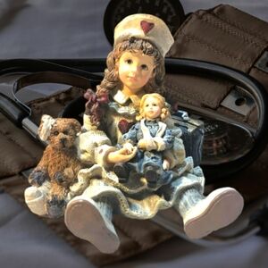 1995 Yesterdays Child Dollstone Katherine Amanda & Edmund Kind Hearts Figurine